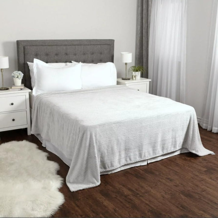 Life Comfort Ribbed Plush Throw