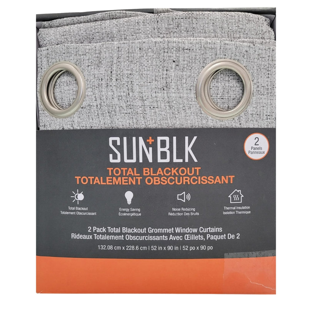 Sun+BLK - Ensemble de deux rideaux occultant