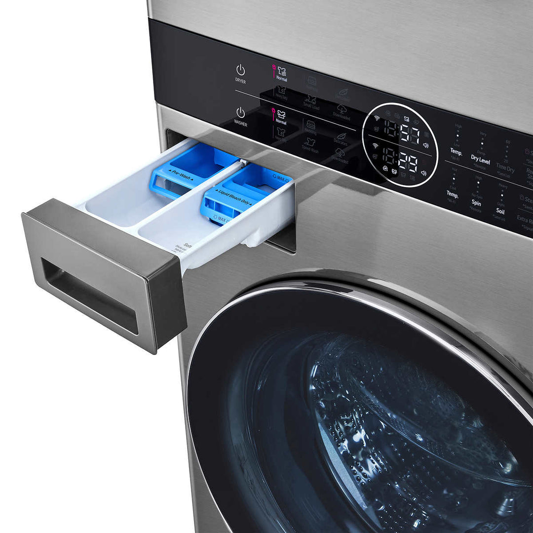 LG - Single Unit WashTower Washer 5.2 cu ft, Dryer 7.4 cu ft