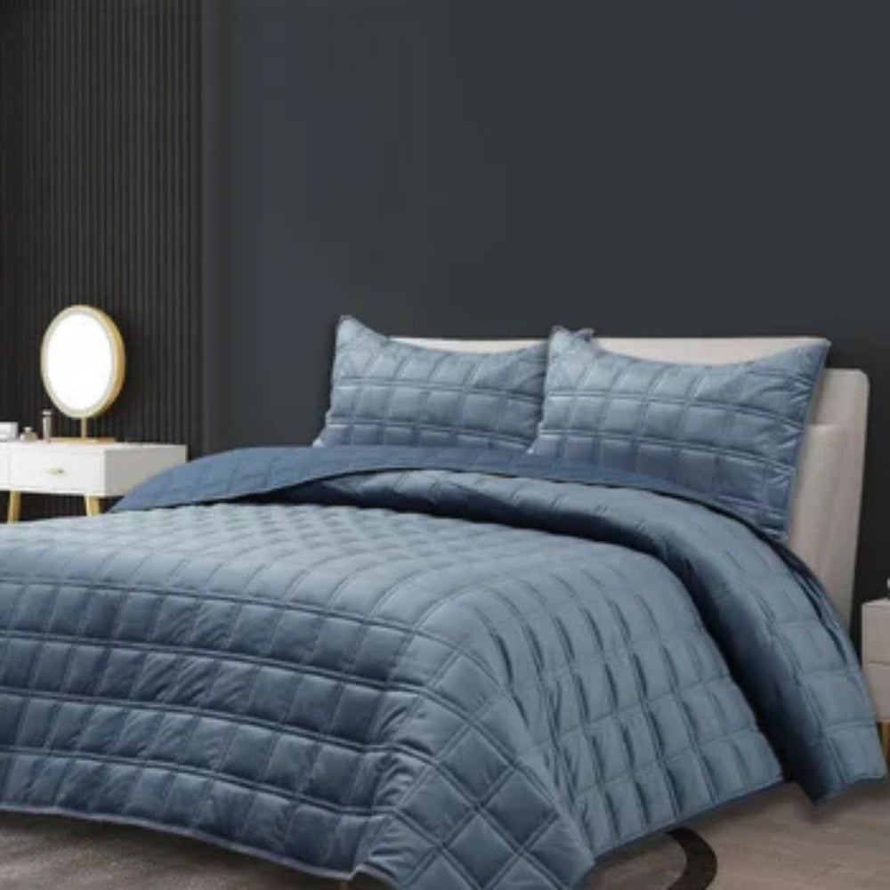Revolution Home Decor 3-Piece Velvet Quilt Set