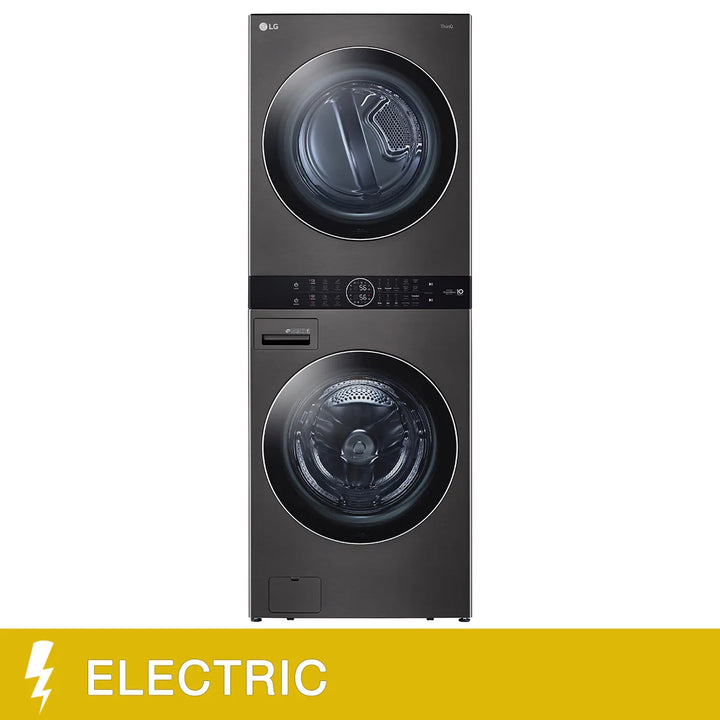 LG - Laveuse-sécheuse à chargement frontal, avec laveuse à vapeur de 5,2 pi³ et sécheuse à vapeur électrique de 7,4 pi³