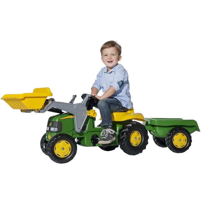 John Deere - Tracteur porteur avec chargeur et remorque amovible
