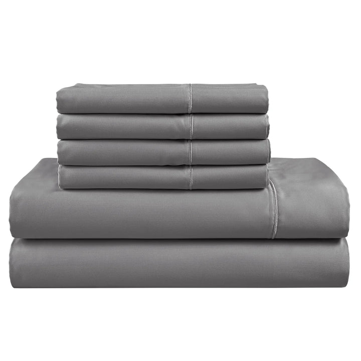Hotel Signature Sateen - Ensemble de draps 6 pièces à contexture de 800 fils