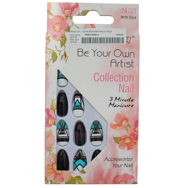 Joyme - Faux ongles à coller, 24 pièces