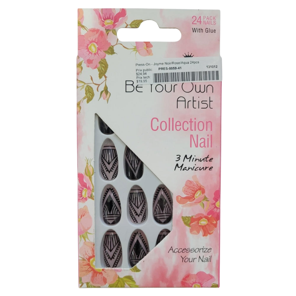 Joyme - Faux ongles à coller, 24 pièces