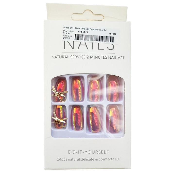 Press-On - Assortiment de faux ongle, 24 pièces