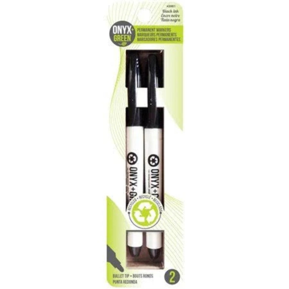 Onyx & Green Eco-Friendly Permanent Markers - 2-Pack