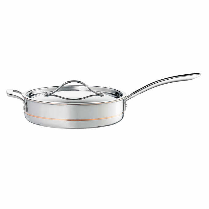 Kirkland Signature 10-Piece 5-Ply Stainless Steel Cookware Set