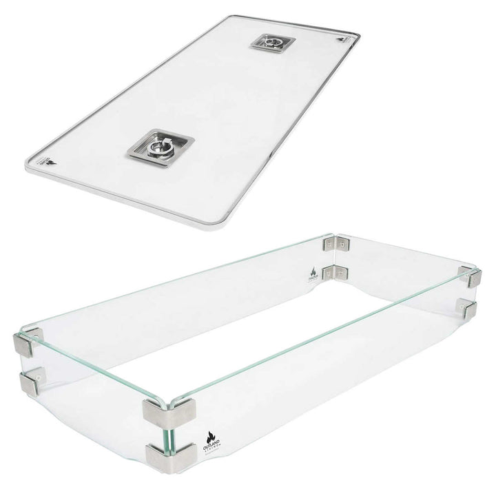 Outland - Ensemble de pare-vent 2 pièces pour table-braséro