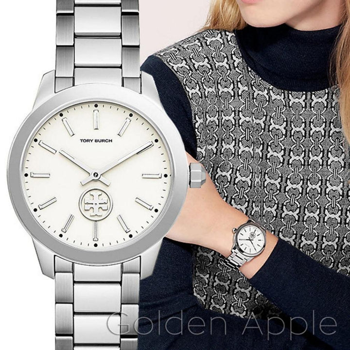 Tory Burch Collins White Dial Ladies Watch TB1201