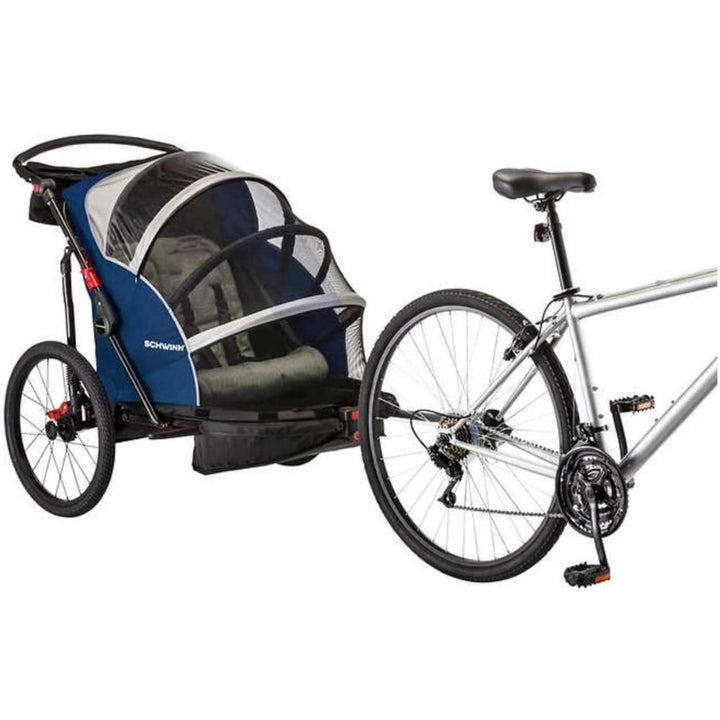 Schwinn Joyrider - Remorque de vélo bleu et gris