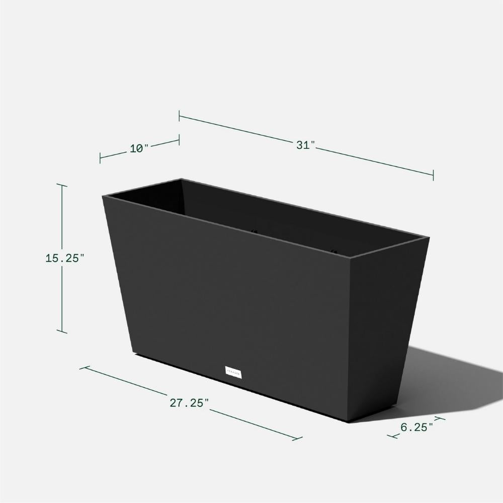 Veradek V-Resin Planter - Black - 2-Pack