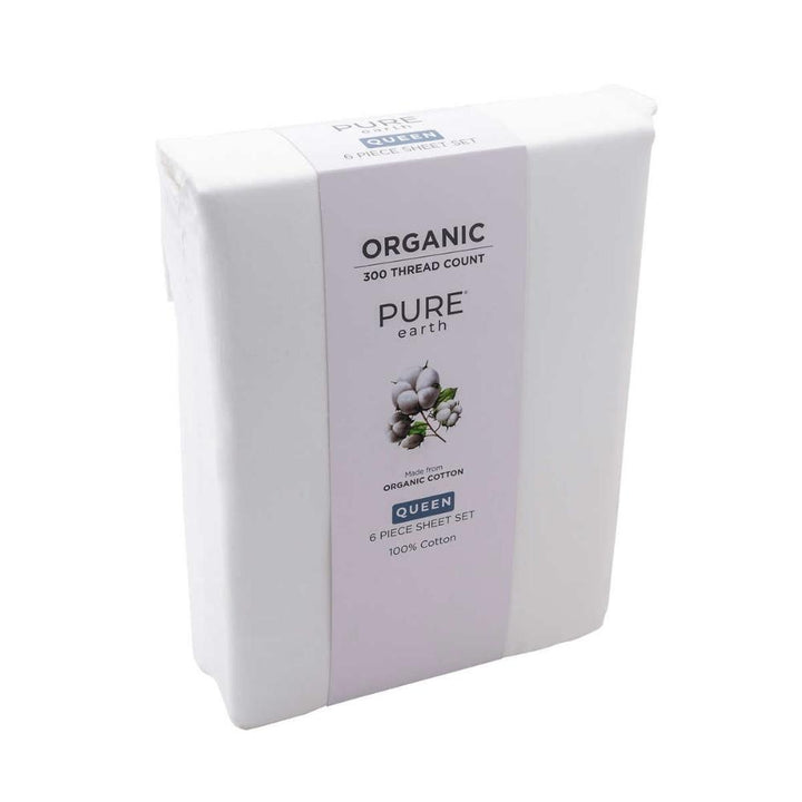 Pure Earth Organic Cotton 6-Piece Sheet Set