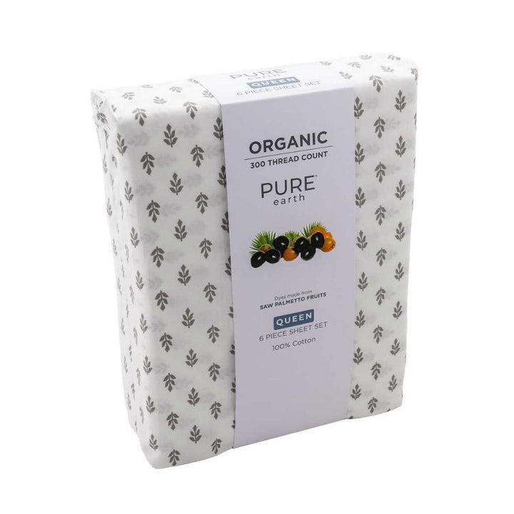Pure Earth Organic Cotton 6-Piece Sheet Set