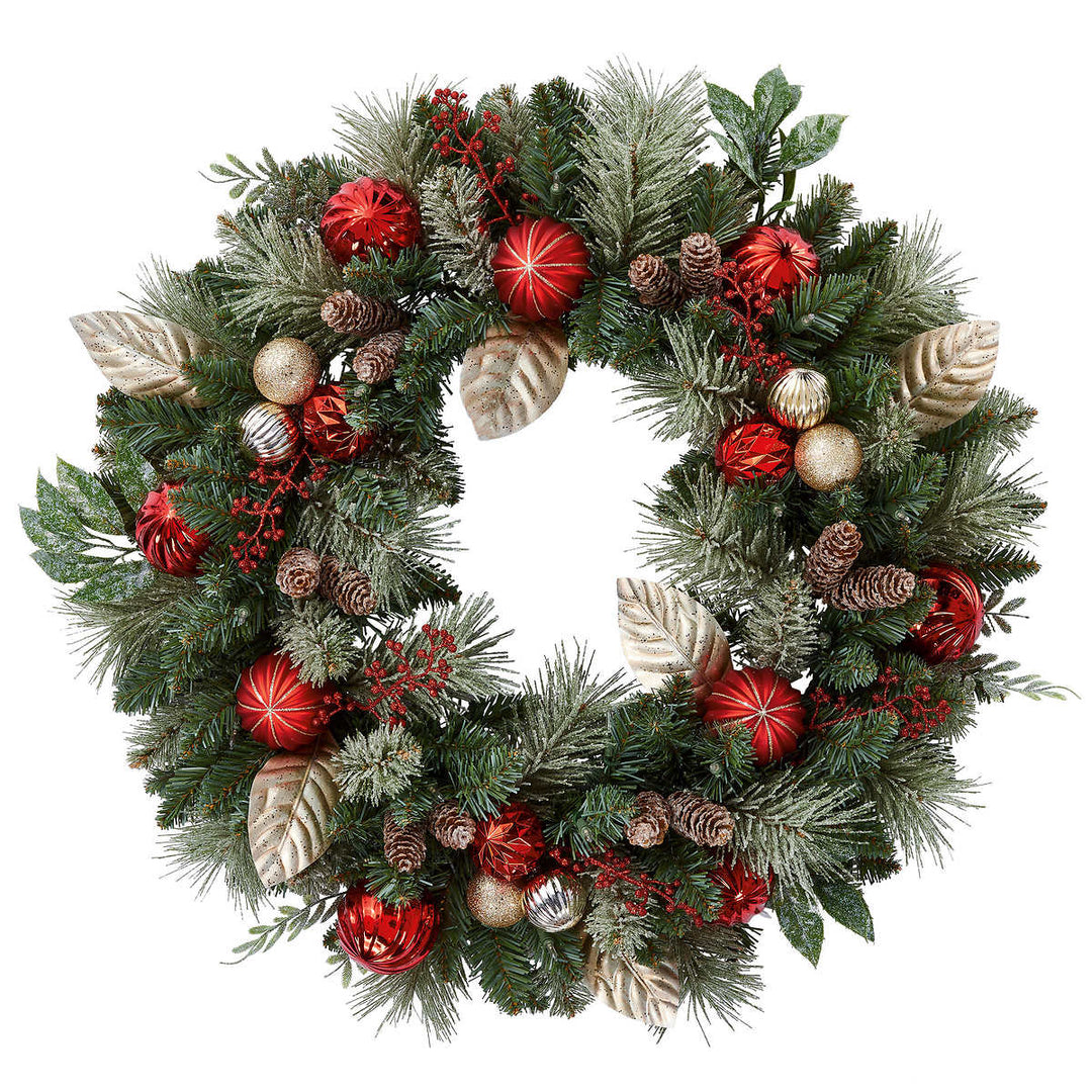 Pre-Lit Wreath with 50 LED Lights