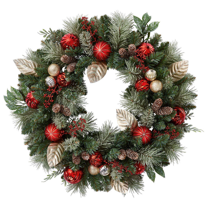 Pre-Lit Wreath with 50 LED Lights