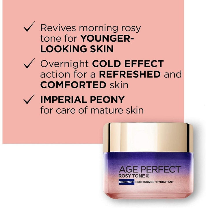 L'Oréal Paris Age Perfect Rosy Tone Night Cream - 2-Pack