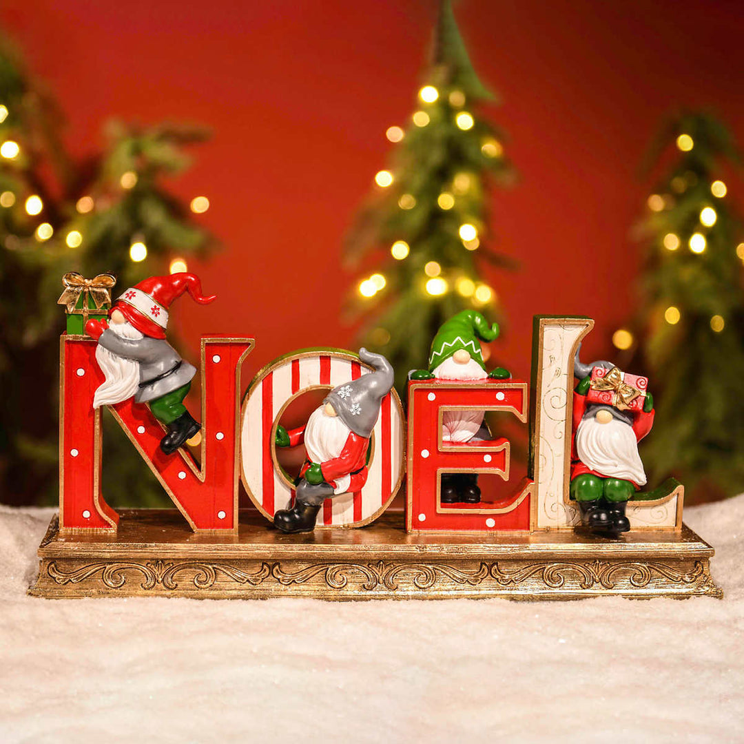 Sculpture « Noël » avec nains
