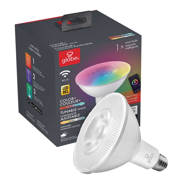 Globe Electric - Ampoule à DEL intelligente Wi-Fi de couleur changeante