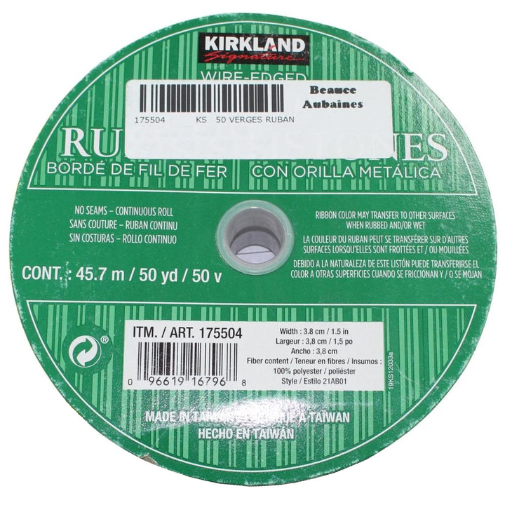 Kirkland Signature - Ruban de Noël bordé de fil de fer