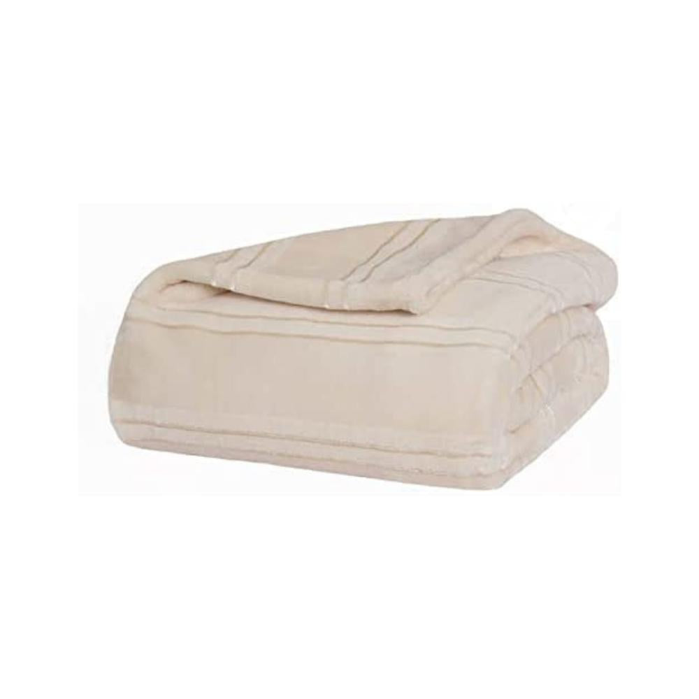 Life Comfort Striped Plush Throw