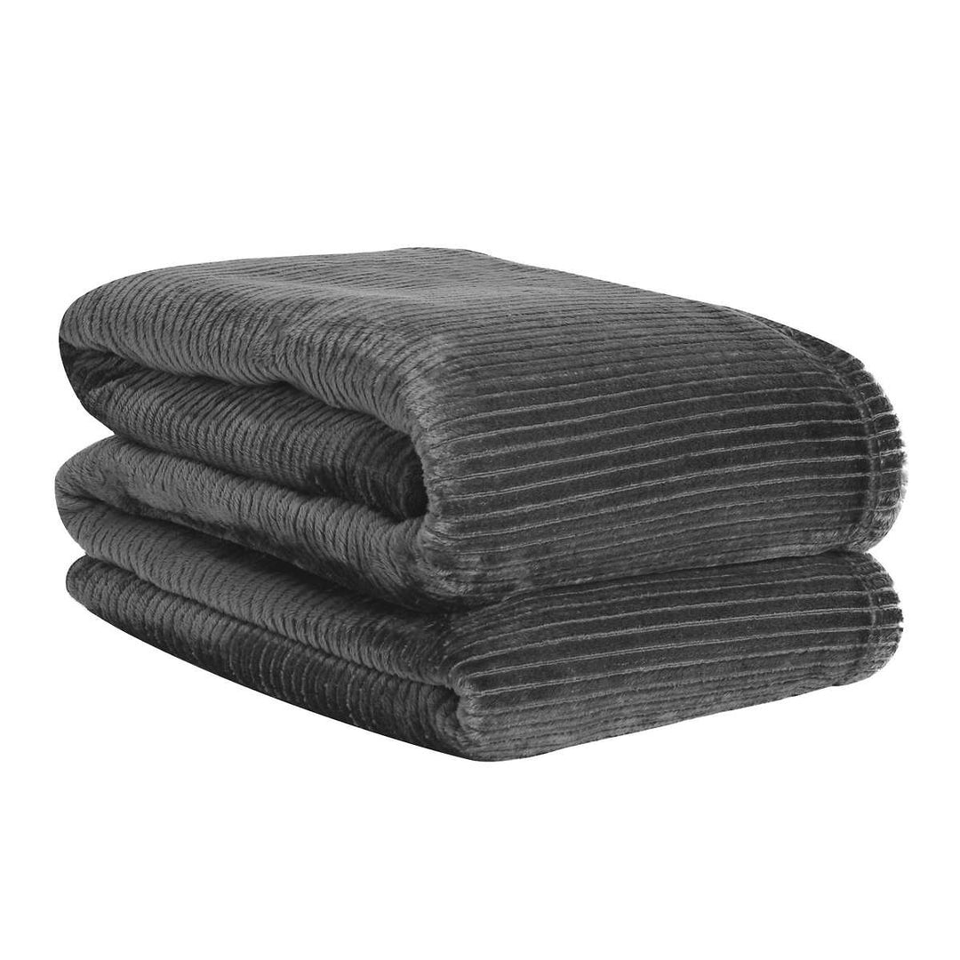 Life Comfort Ribbed Plush Throw