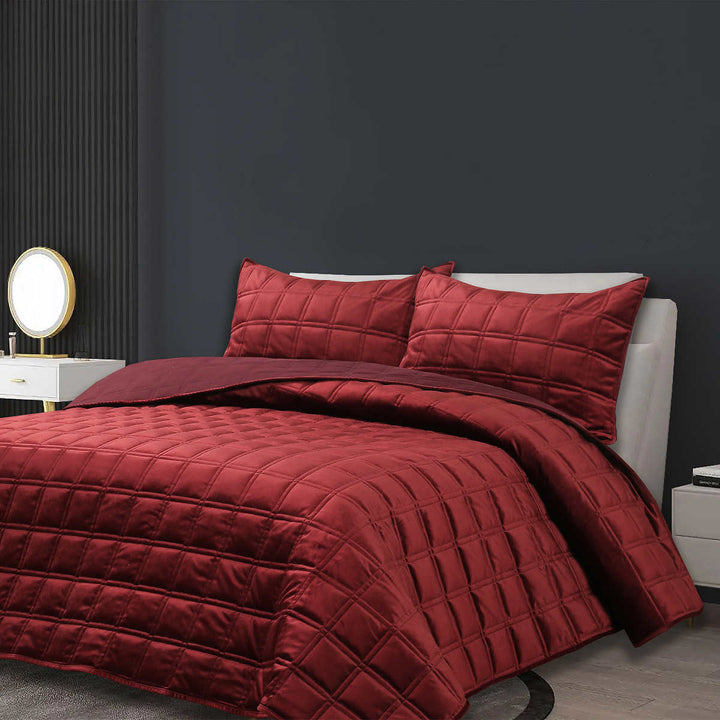 Revolution Home Decor 3-Piece Velvet Quilt Set