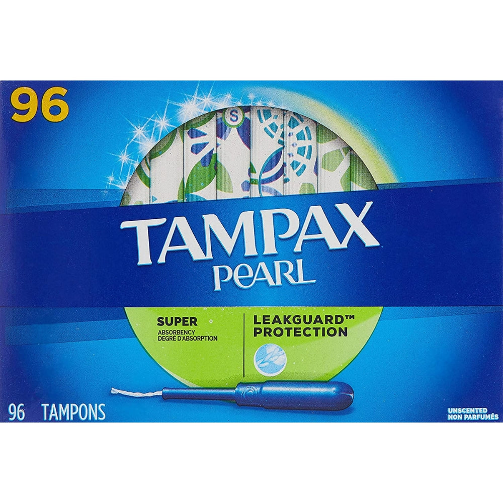 Tampax Pearl Super Absorbency Tampons - Unscented - 96-Pack 