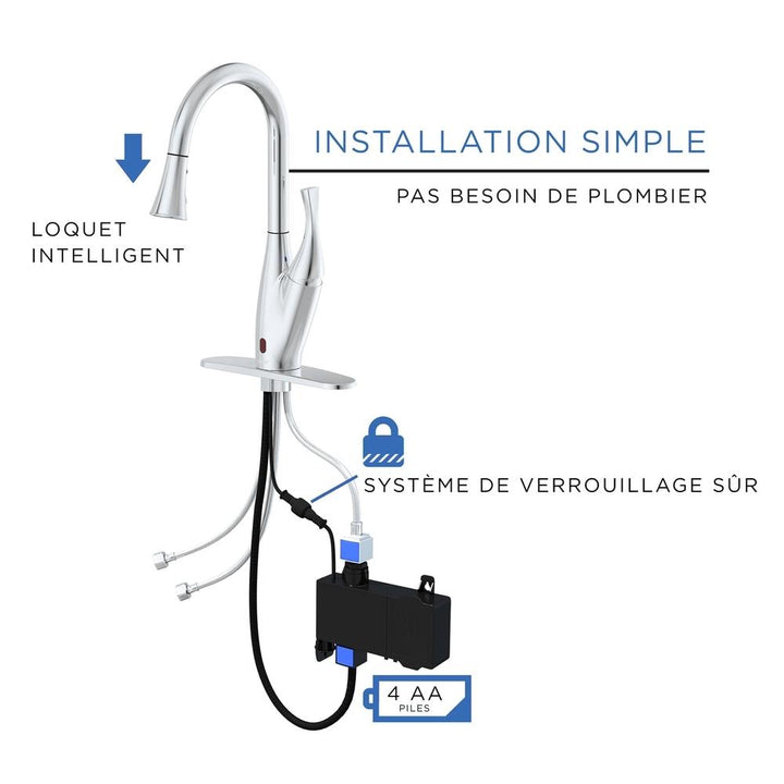 Bio Bidet - Robinet mitigeur de cuisine avec détecteur de mouvement